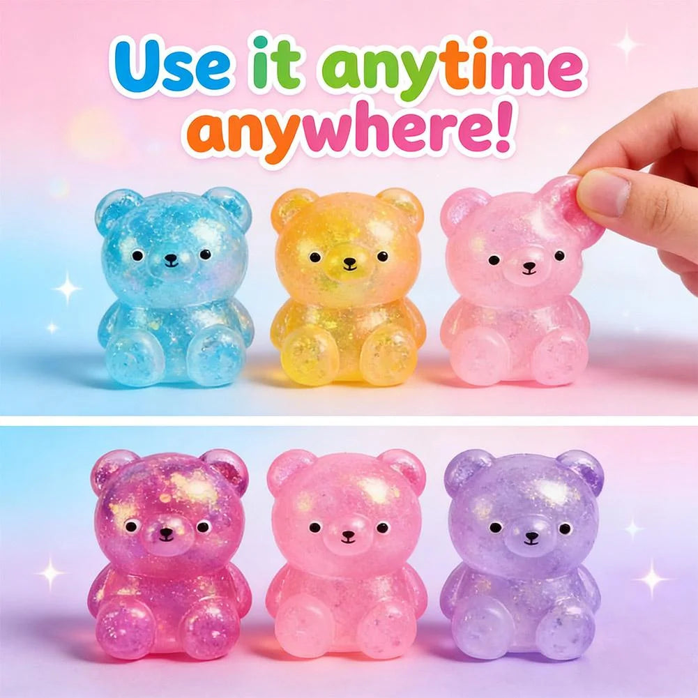 GLITTER BEARS STRESS SQUSIHIES